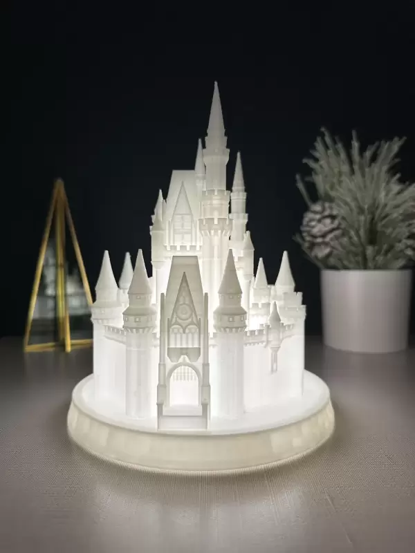 Cinderella Castle Night Light - Cake Topper - 3D Printed - Miniature - Statue - Replica - Disney - Image 3
