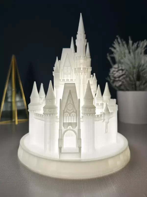 Cinderella Castle Night Light - Cake Topper - 3D Printed - Miniature - Statue - Replica - Disney - Image 2